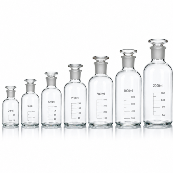 REAGENT BOTTLES WITH STOPPERS